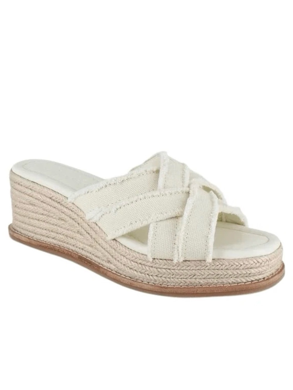 Splendid Danna White Espadrille Wedge Sandals Size 9.5 🤍